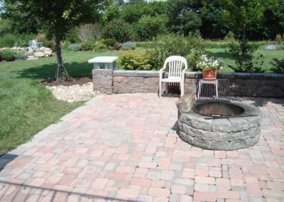 Woody's Lawn & Landscape Lincoln, NE | Patio with Fire Feature