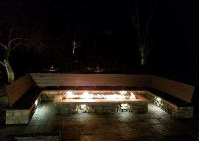 Woody's Lawn & Landscape Lincoln, NE | outdoor lighting fire pit